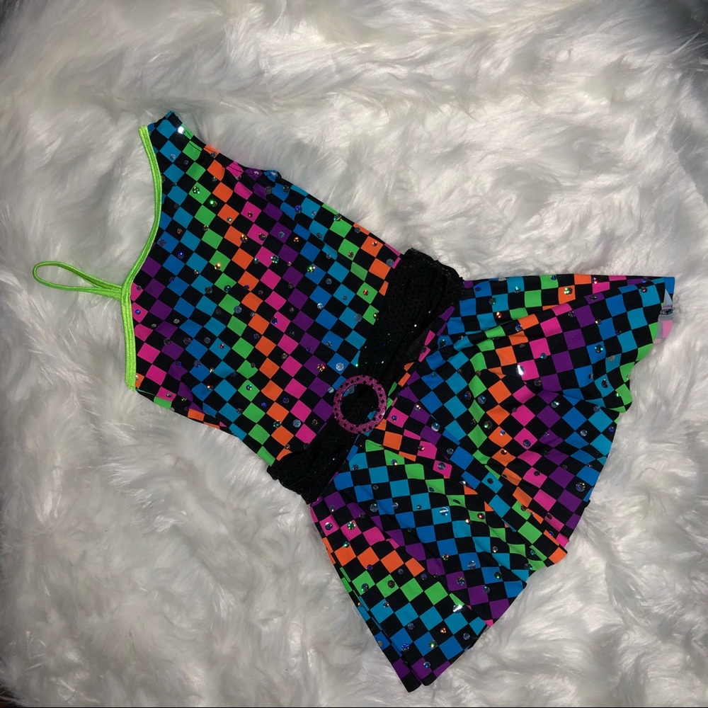 Multi color girls dress dress up costume